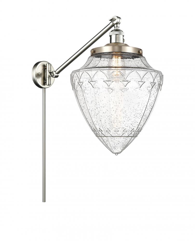 Bullet - 1 Light - 12 inch - Brushed Satin Nickel -Adjustable Swing Arm