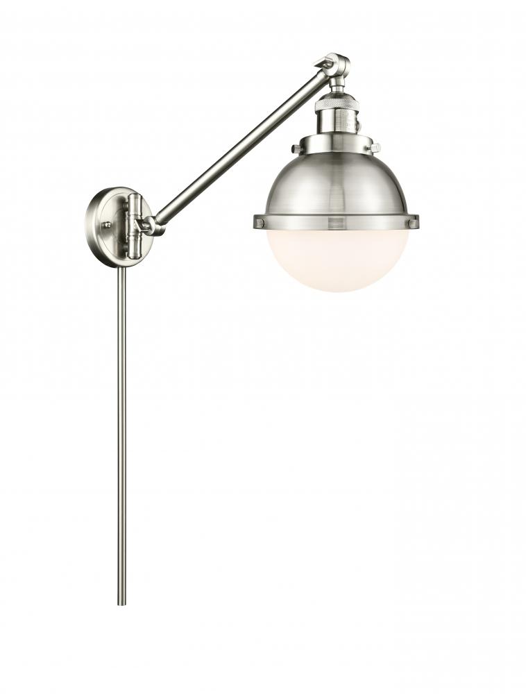 Hampden - 1 Light - 7 inch - Brushed Satin Nickel -Adjustable Swing Arm