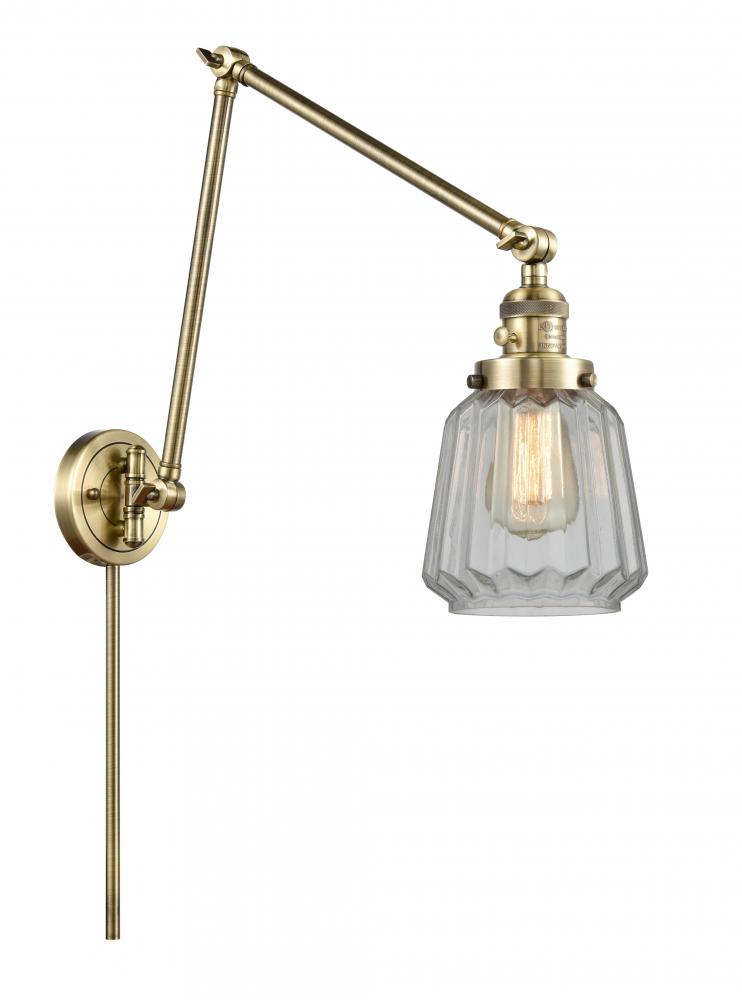 Chatham - 1 Light - 8 inch - Antique Brass -Adjustable Swing Arm