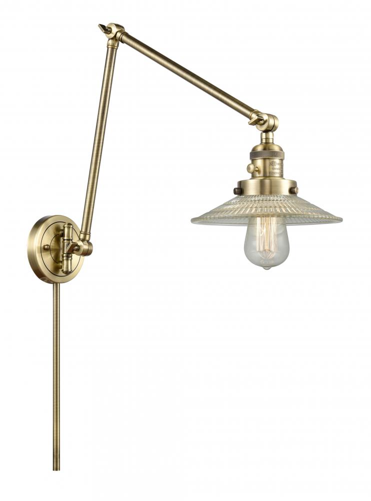Halophane - 1 Light - 9 inch - Antique Brass -Adjustable Swing Arm