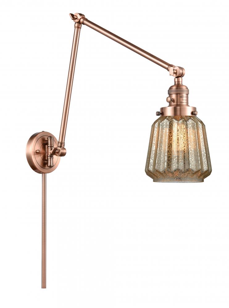 Chatham - 1 Light - 8 inch - Antique Copper -Adjustable Swing Arm
