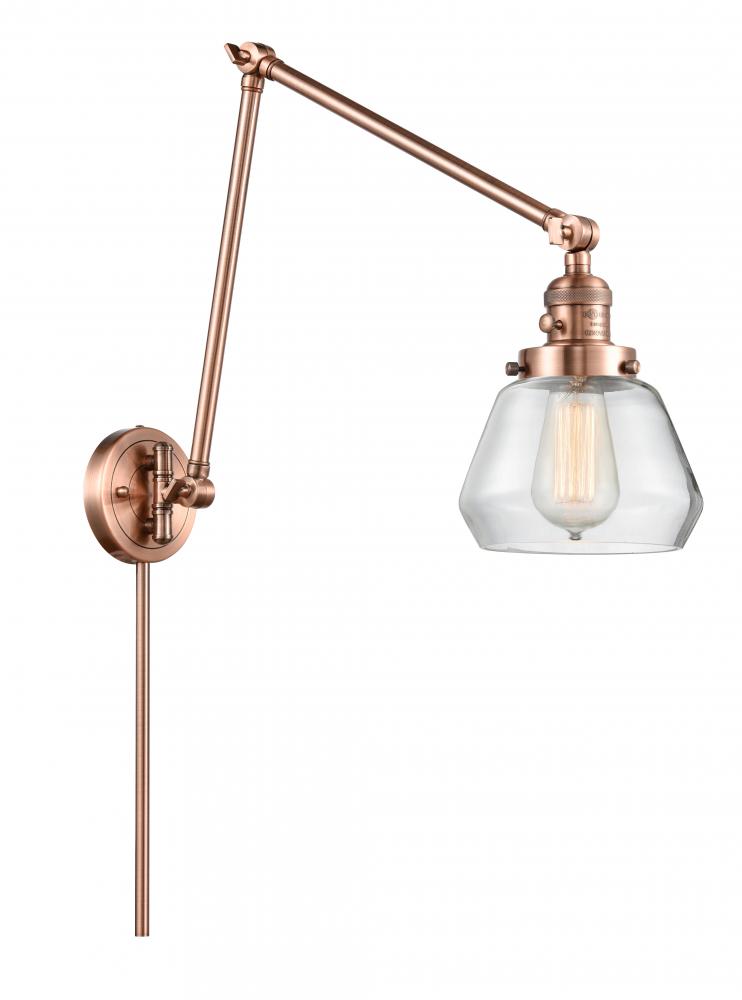 Fulton - 1 Light - 8 inch - Antique Copper -Adjustable Swing Arm