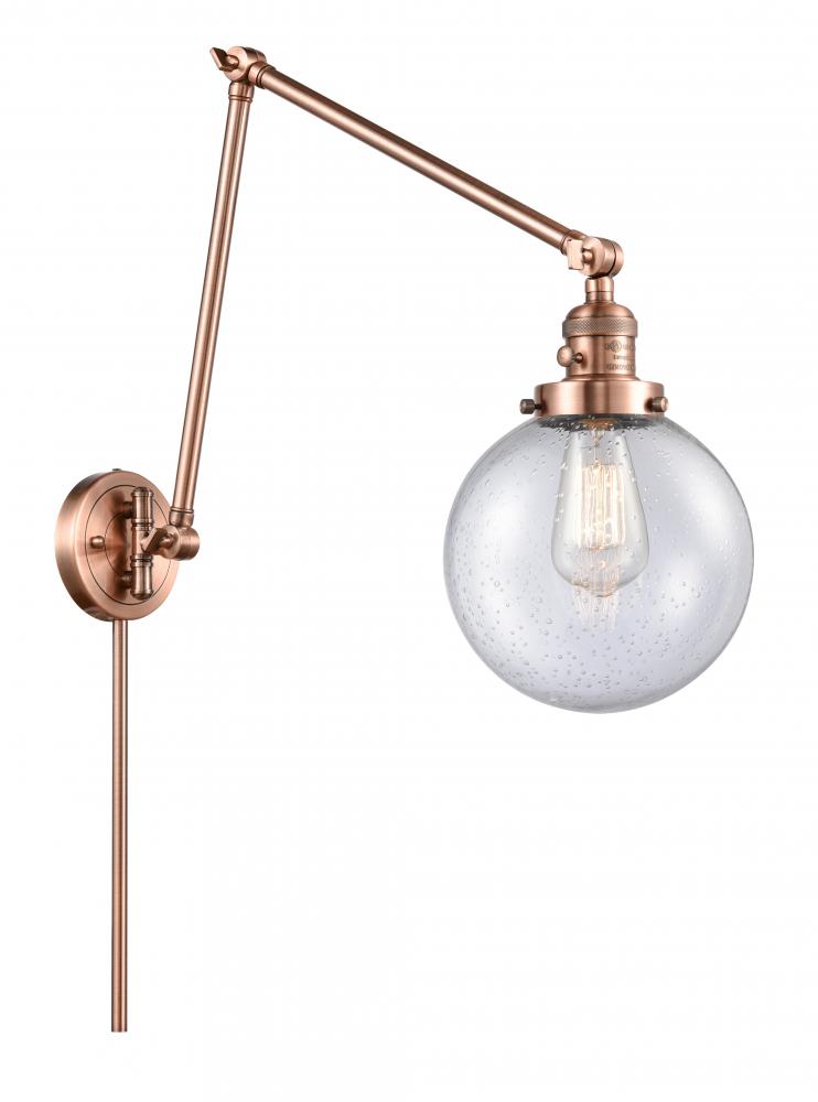 Beacon - 1 Light - 8 inch - Antique Copper -Adjustable Swing Arm