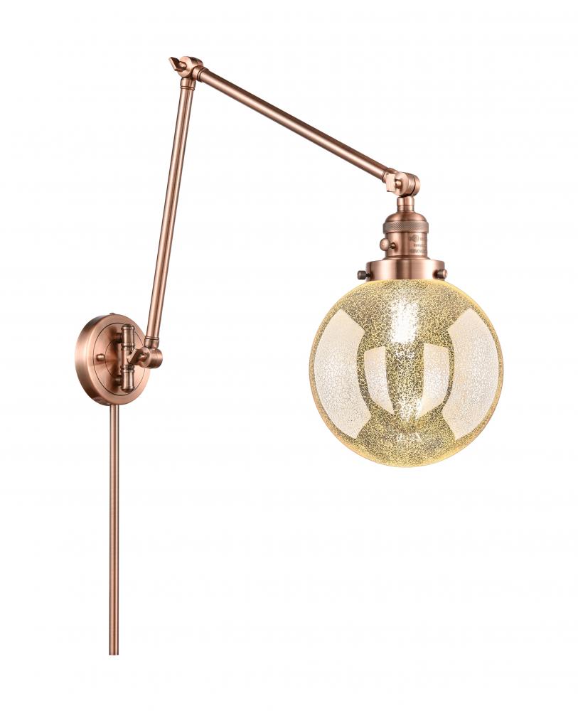 Beacon - 1 Light - 8 inch - Antique Copper -Adjustable Swing Arm