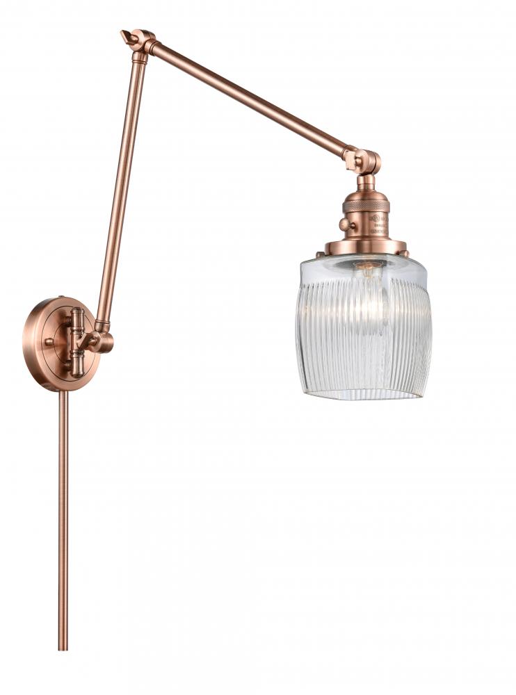 Colton - 1 Light - 8 inch - Antique Copper -Adjustable Swing Arm