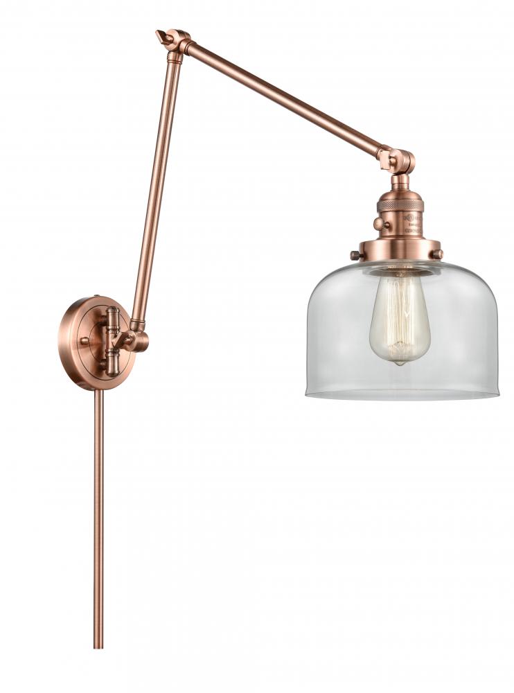 Bell - 1 Light - 8 inch - Antique Copper -Adjustable Swing Arm