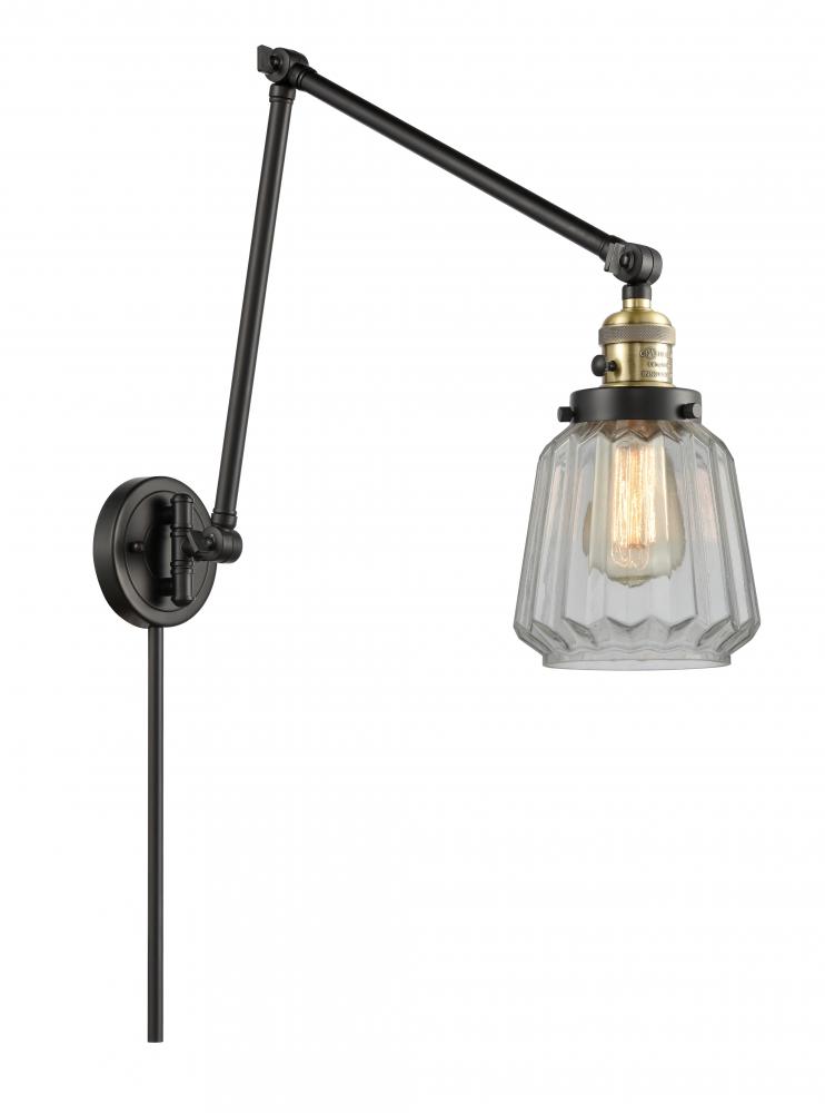 Chatham - 1 Light - 8 inch - Black Antique Brass -Adjustable Swing Arm