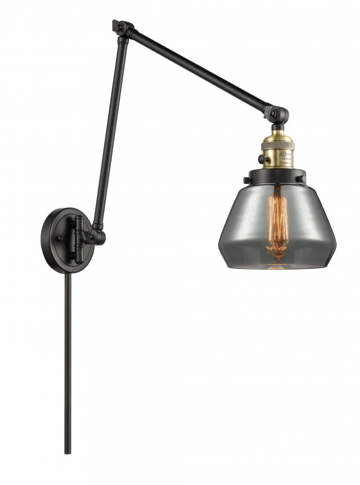 Fulton - 1 Light - 8 inch - Black Antique Brass -Adjustable Swing Arm