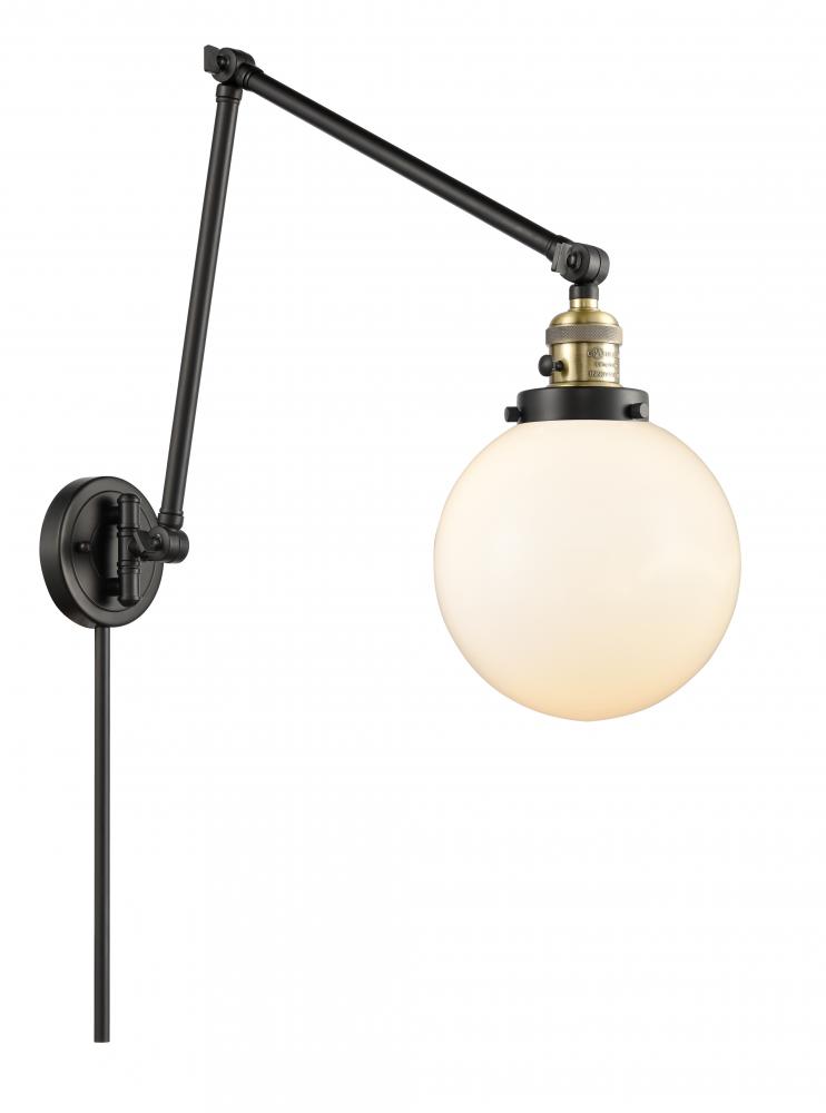 Beacon - 1 Light - 8 inch - Black Antique Brass -Adjustable Swing Arm
