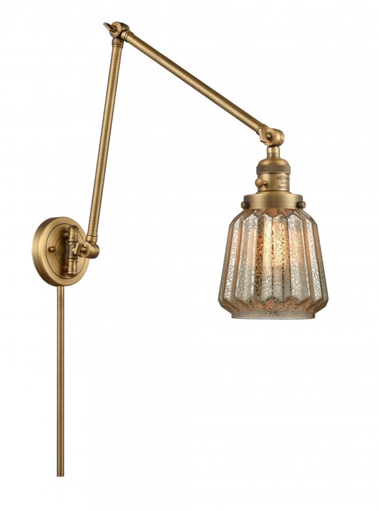 Chatham - 1 Light - 8 inch - Brushed Brass -Adjustable Swing Arm