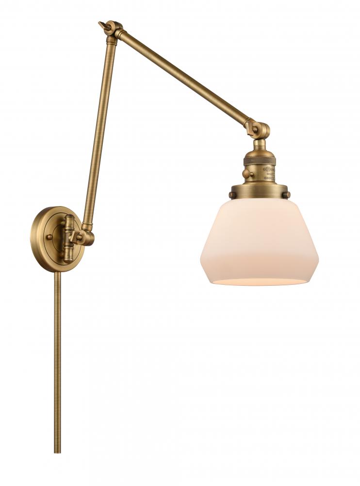 Fulton - 1 Light - 8 inch - Brushed Brass -Adjustable Swing Arm