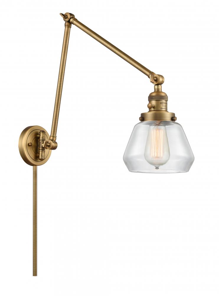 Fulton - 1 Light - 8 inch - Brushed Brass -Adjustable Swing Arm