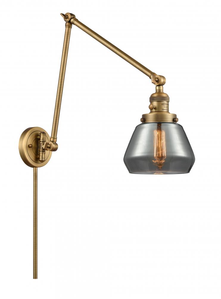 Fulton - 1 Light - 8 inch - Brushed Brass -Adjustable Swing Arm