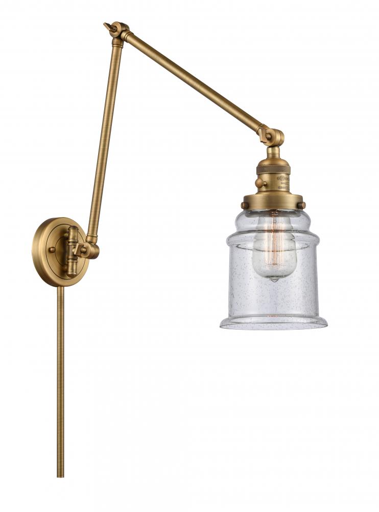 Canton - 1 Light - 6 inch - Brushed Brass -Adjustable Swing Arm