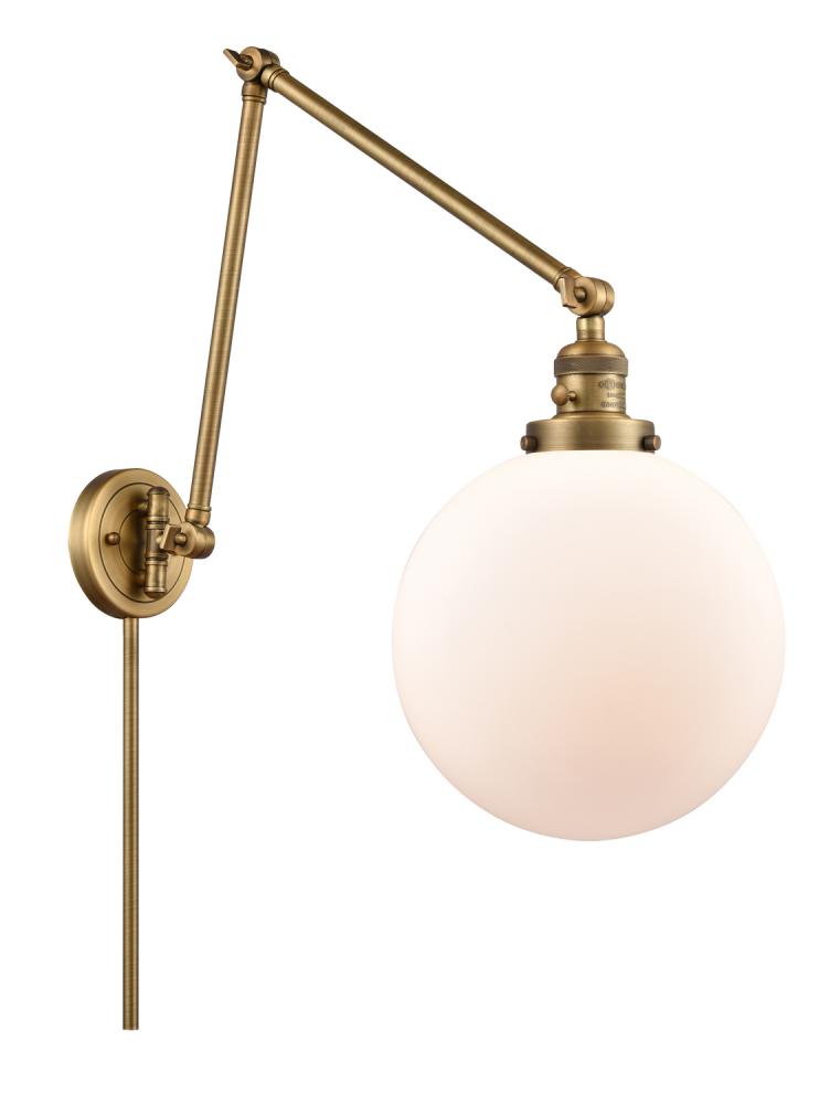 Beacon - 1 Light - 10 inch - Brushed Brass -Adjustable Swing Arm