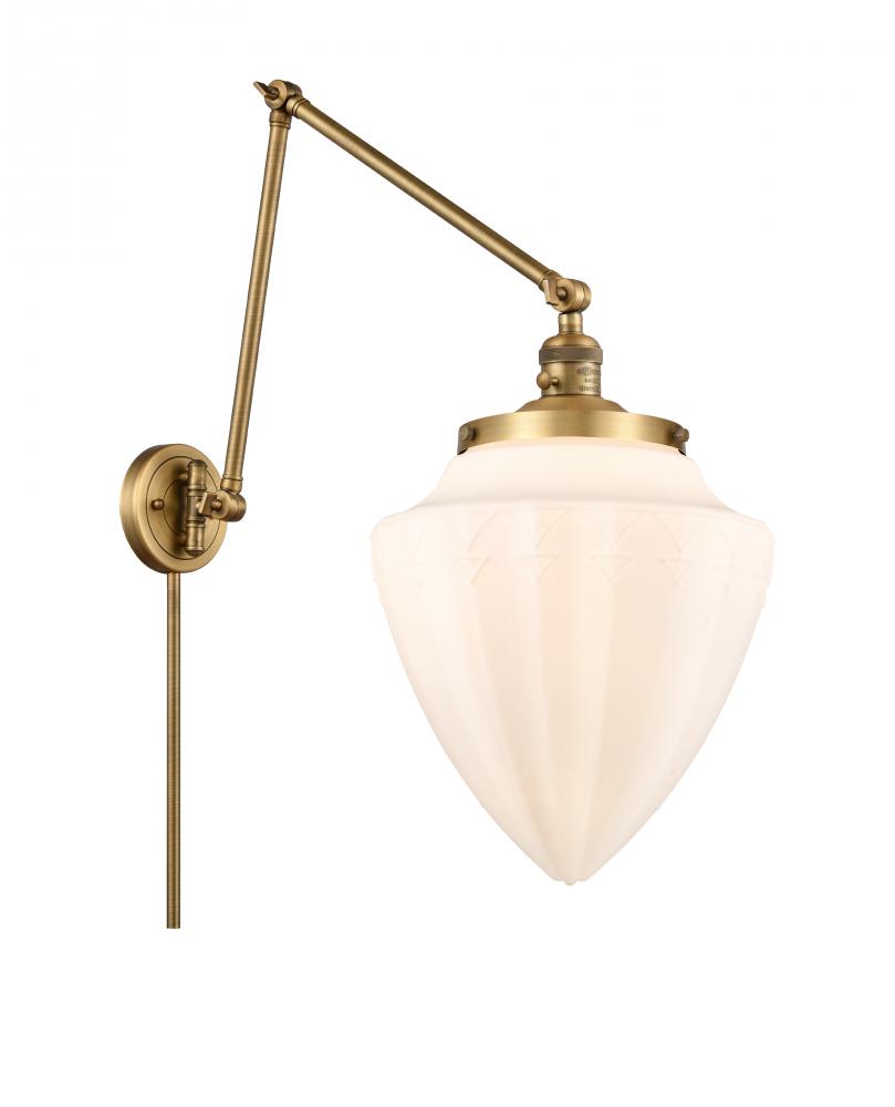 Bullet - 1 Light - 12 inch - Brushed Brass -Adjustable Swing Arm