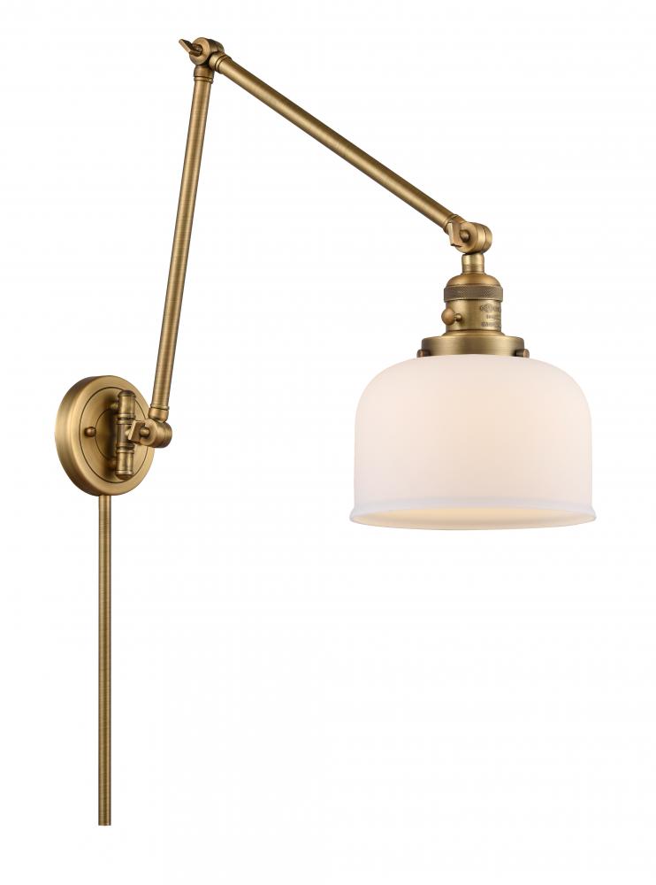 Bell - 1 Light - 8 inch - Brushed Brass -Adjustable Swing Arm