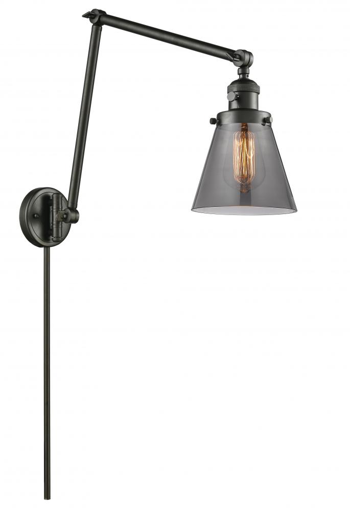 Cone - 1 Light - 8 inch - Oil Rubbed Bronze -Adjustable Swing Arm