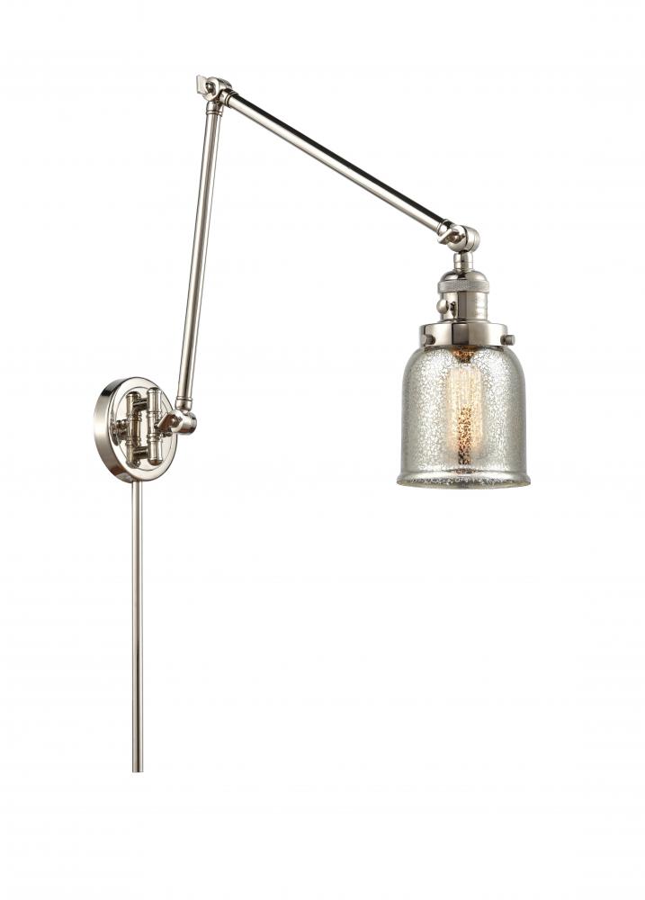 Bell - 1 Light - 8 inch - Polished Nickel -Adjustable Swing Arm