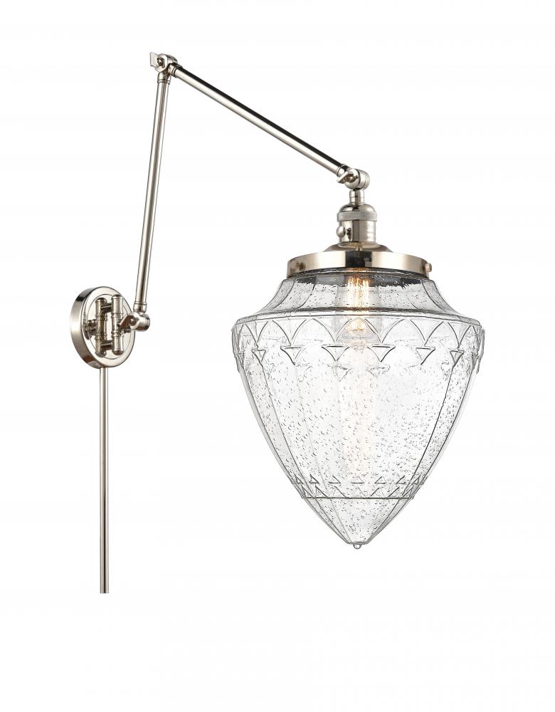 Bullet - 1 Light - 12 inch - Polished Nickel -Adjustable Swing Arm