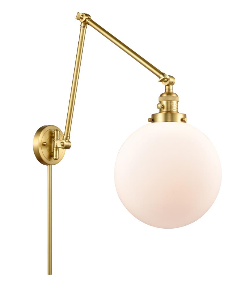 Beacon - 1 Light - 10 inch - Satin Gold -Adjustable Swing Arm