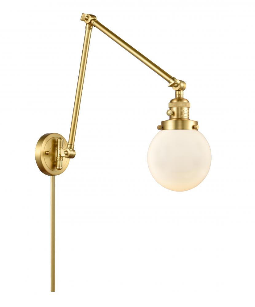Beacon - 1 Light - 6 inch - Satin Gold -Adjustable Swing Arm