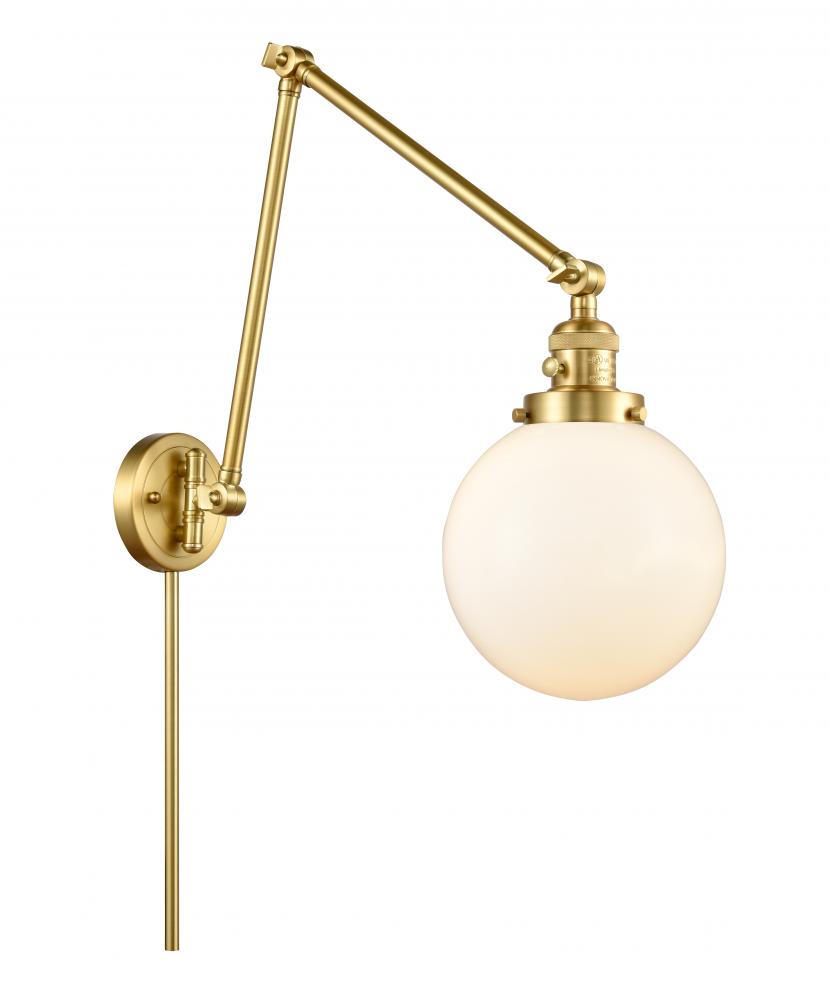 Beacon - 1 Light - 8 inch - Satin Gold -Adjustable Swing Arm