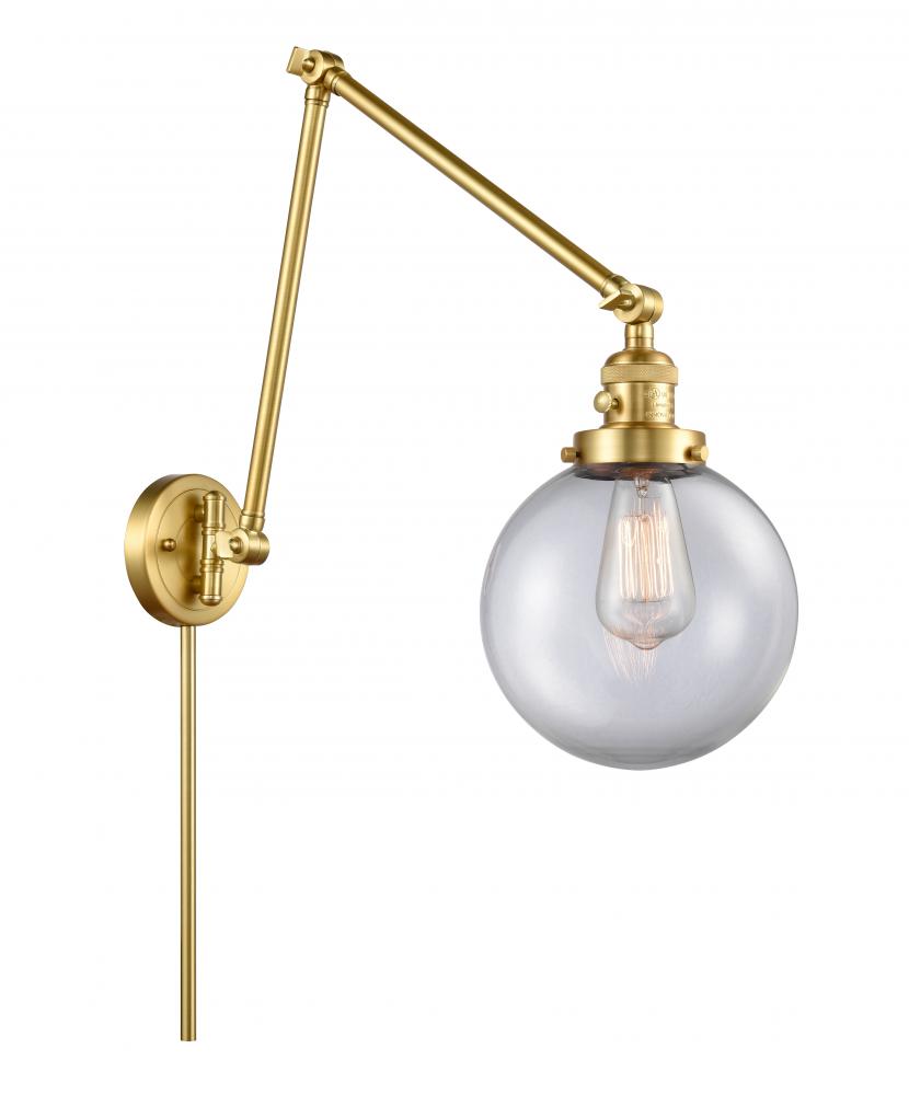 Beacon - 1 Light - 8 inch - Satin Gold -Adjustable Swing Arm
