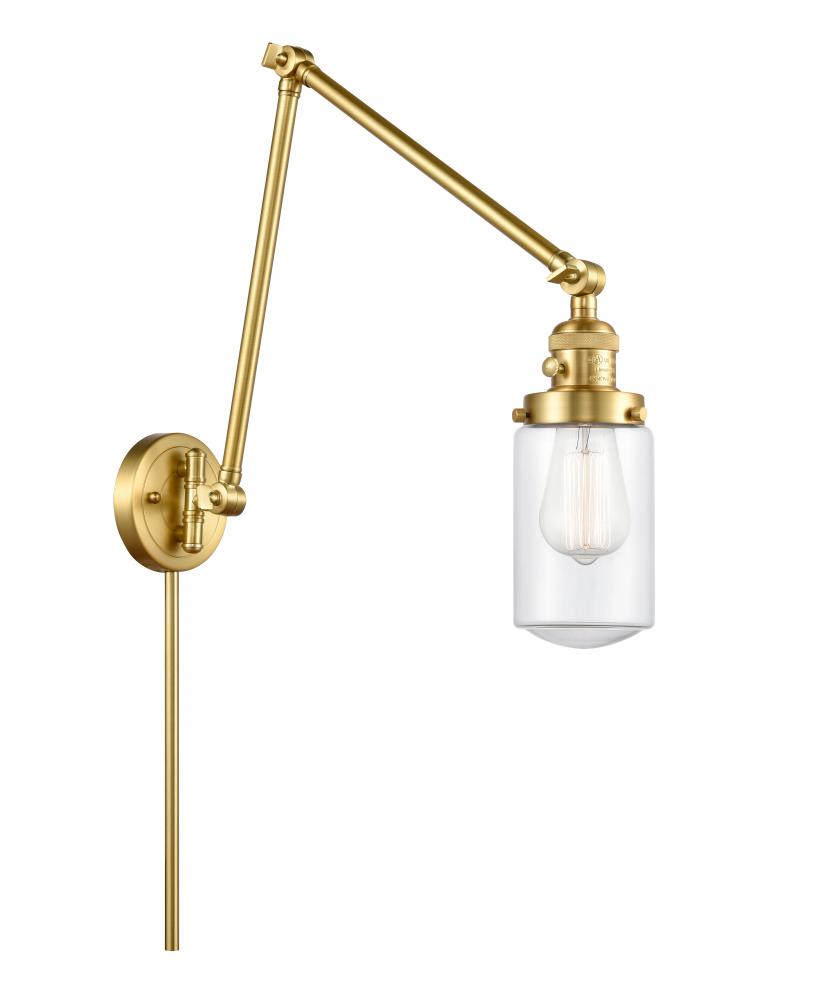 Dover - 1 Light - 5 inch - Satin Gold -Adjustable Swing Arm