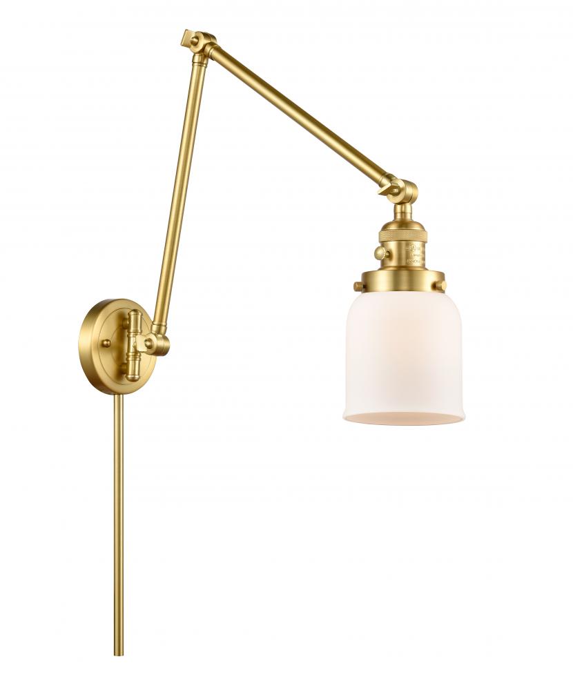 Bell - 1 Light - 8 inch - Satin Gold -Adjustable Swing Arm