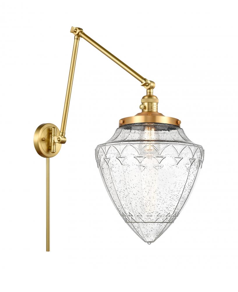 Bullet - 1 Light - 12 inch - Satin Gold -Adjustable Swing Arm