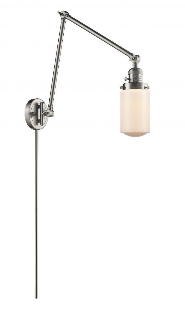 Dover - 1 Light - 5 inch - Brushed Satin Nickel -Adjustable Swing Arm