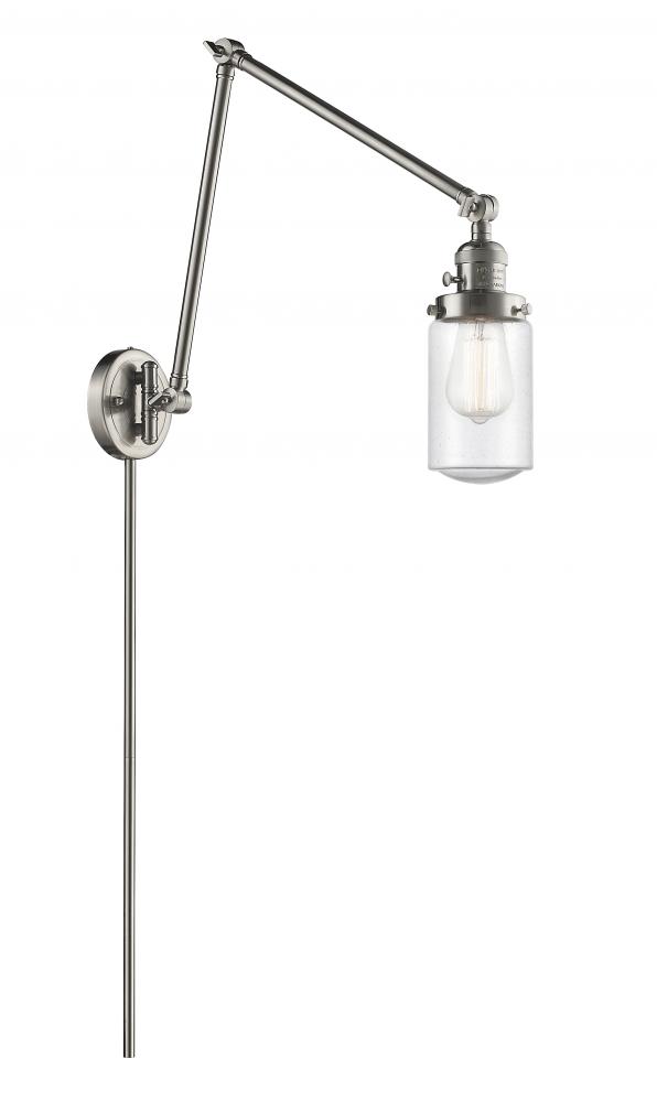 Dover - 1 Light - 5 inch - Brushed Satin Nickel -Adjustable Swing Arm