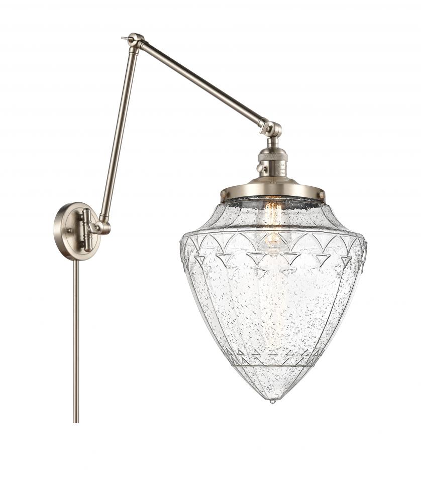 Bullet - 1 Light - 12 inch - Brushed Satin Nickel -Adjustable Swing Arm