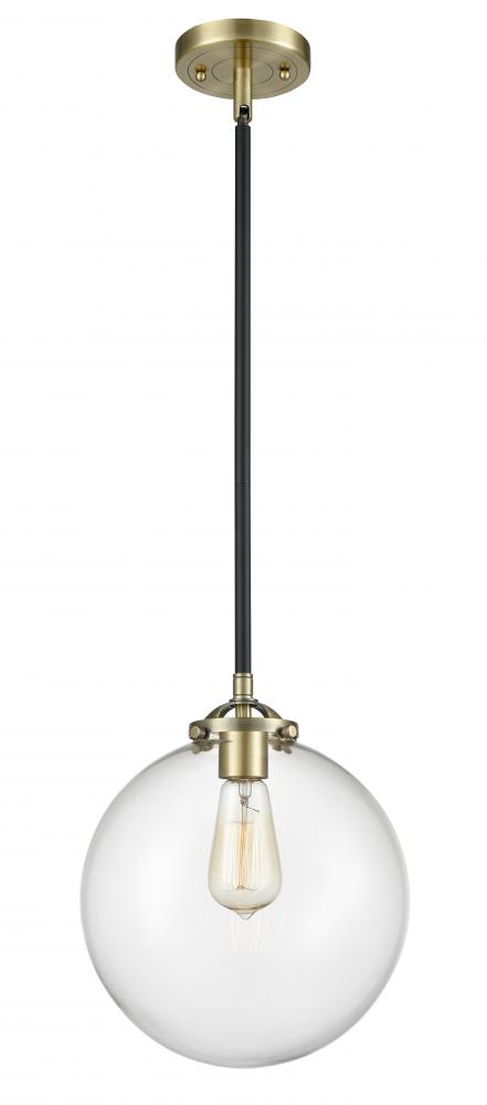 Beacon - 1 Light - 10 inch - Black Antique Brass - Stem hung - Mini Pendant