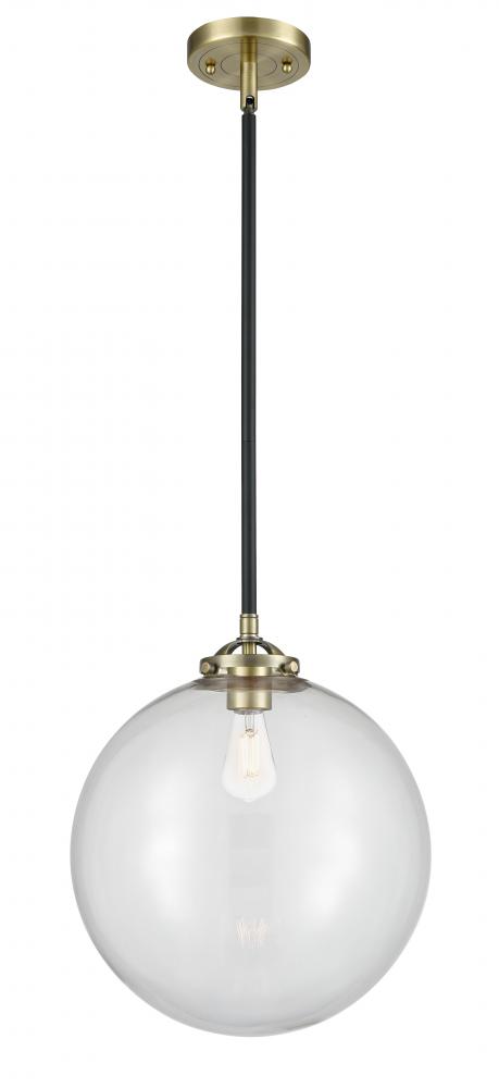 Beacon - 1 Light - 12 inch - Black Antique Brass - Stem hung - Mini Pendant