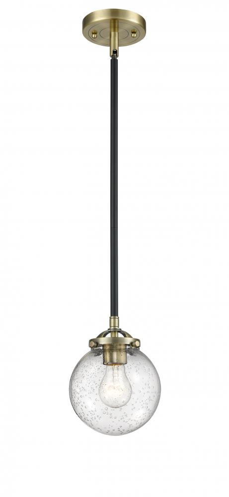 Beacon - 1 Light - 6 inch - Black Antique Brass - Stem hung - Mini Pendant