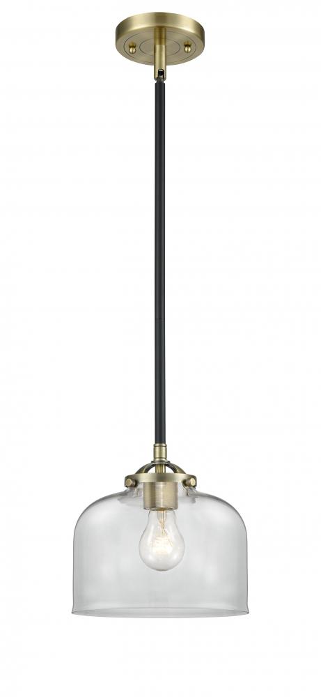 Bell - 1 Light - 8 inch - Black Antique Brass - Stem hung - Mini Pendant