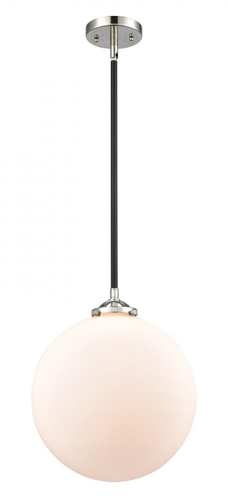 Beacon - 1 Light - 12 inch - Black Polished Nickel - Stem hung - Mini Pendant