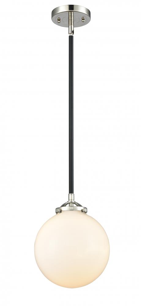 Beacon - 1 Light - 8 inch - Black Polished Nickel - Stem hung - Mini Pendant
