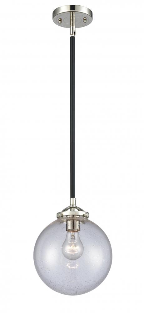 Beacon - 1 Light - 8 inch - Black Polished Nickel - Stem hung - Mini Pendant