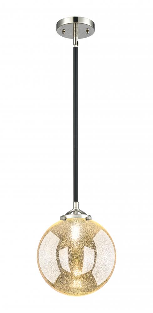 Beacon - 1 Light - 10 inch - Black Polished Nickel - Stem hung - Mini Pendant
