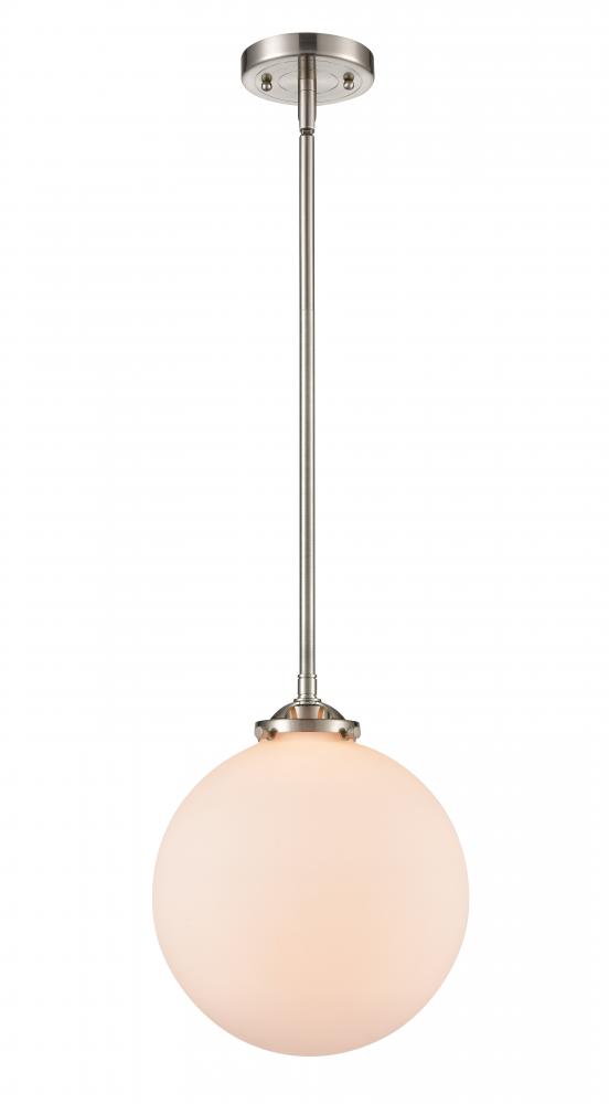 Beacon - 1 Light - 10 inch - Brushed Satin Nickel - Stem hung - Mini Pendant