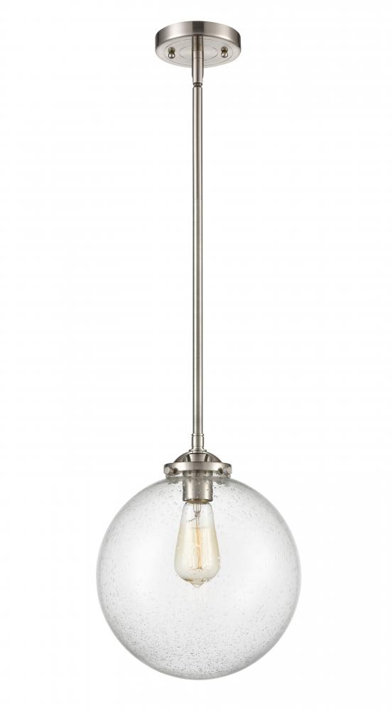 Beacon - 1 Light - 10 inch - Brushed Satin Nickel - Stem hung - Mini Pendant