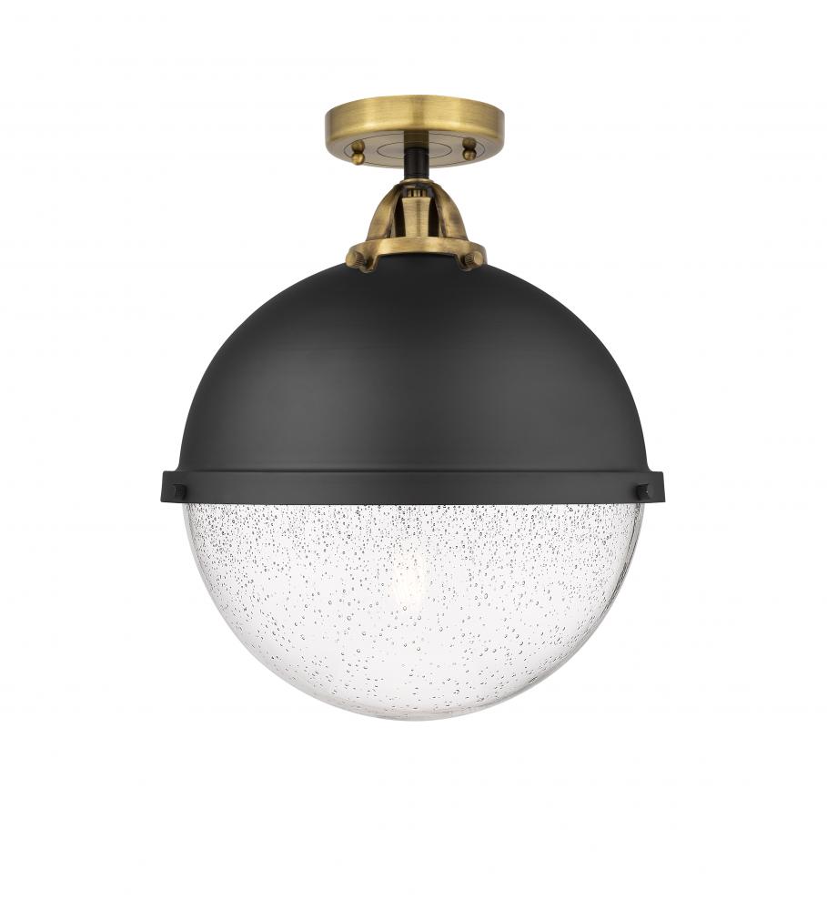 Hampden - 1 Light - 13 inch - Black Antique Brass - Semi-Flush Mount