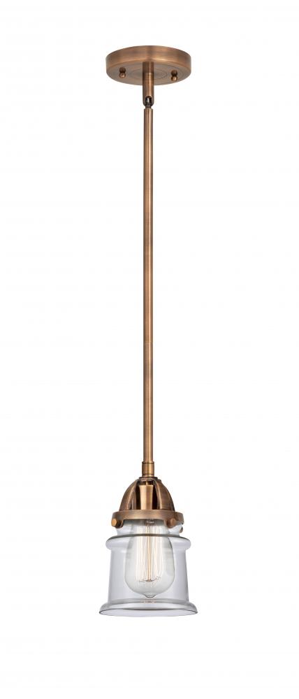 Canton - 1 Light - 5 inch - Antique Copper - Stem hung - Mini Pendant