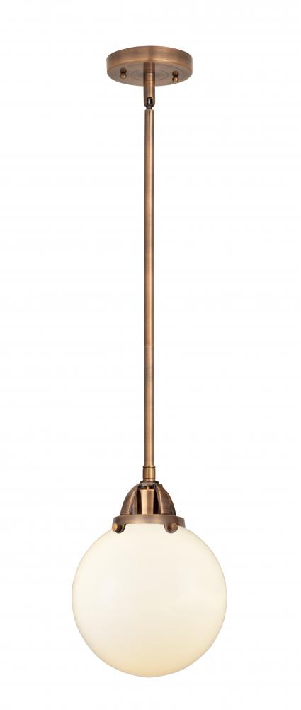 Beacon - 1 Light - 8 inch - Antique Copper - Stem hung - Mini Pendant