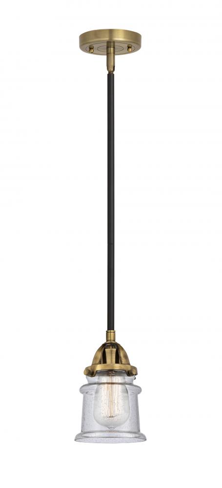 Canton - 1 Light - 5 inch - Black Antique Brass - Stem hung - Mini Pendant