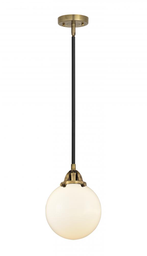 Beacon - 1 Light - 8 inch - Black Antique Brass - Stem hung - Mini Pendant