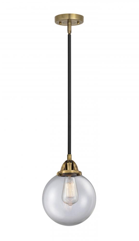 Beacon - 1 Light - 8 inch - Black Antique Brass - Stem hung - Mini Pendant